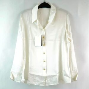 Ravella Milano 100% Silk Blouse MP (Pearl White)